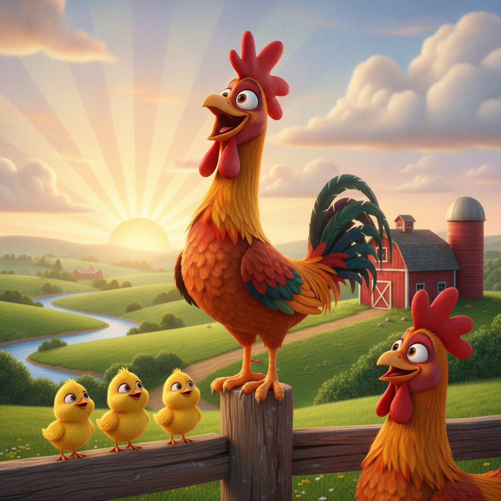 Иллюстрация: Петух 🐓