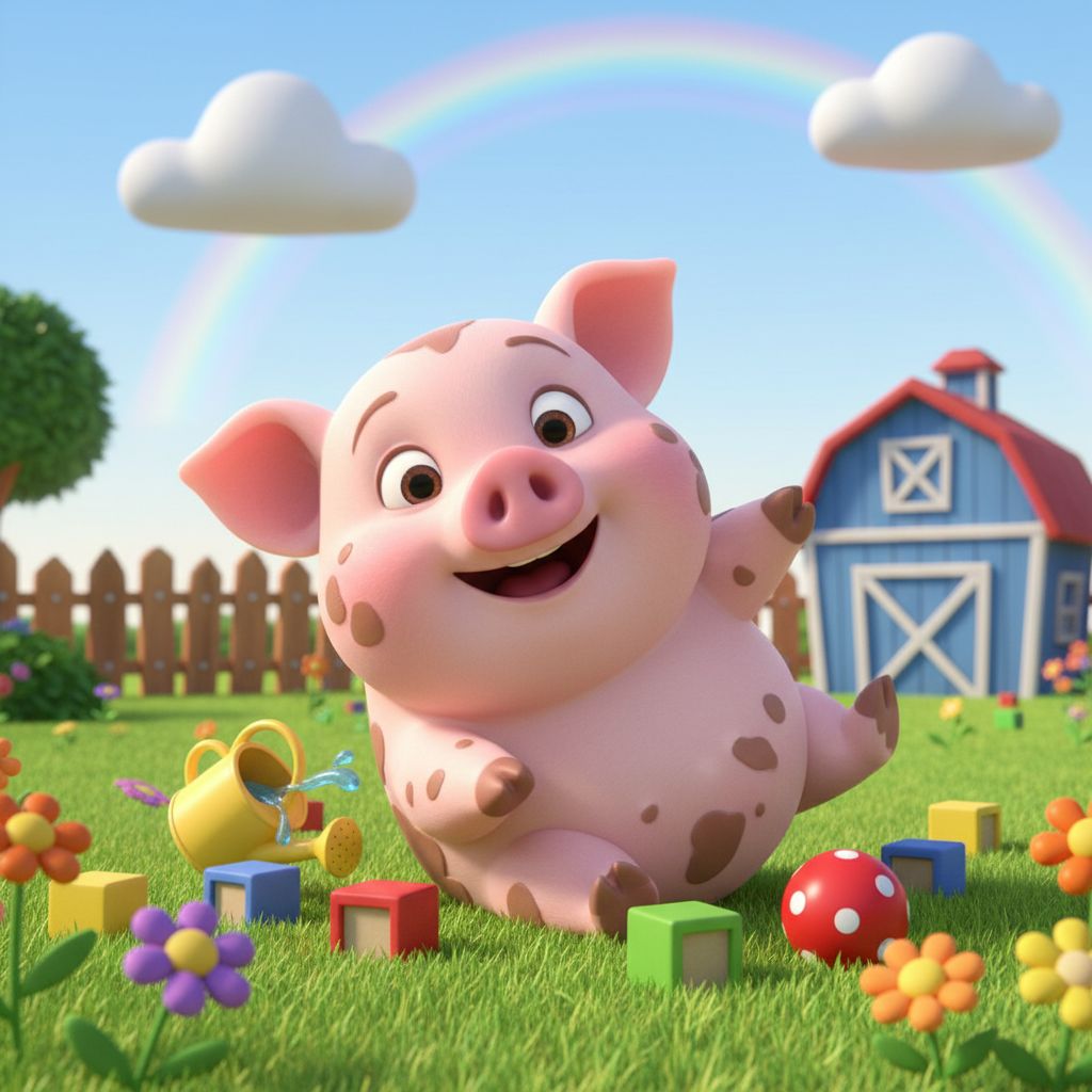 Иллюстрация: Поросёнок 🐽